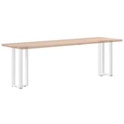 konsolipöydän jalat T-muotoiset 2 kpl valkoinen 38x25x(72-73)cm