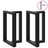 ruokapöydän jalat T-muotoiset 2 kpl musta 50x35x(72-73)cm teräs