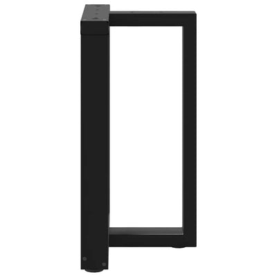 ruokapöydän jalat T-muotoiset 2 kpl musta 50x35x(72-73)cm teräs