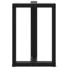 ruokapöydän jalat T-muotoiset 2 kpl musta 50x35x(72-73)cm teräs