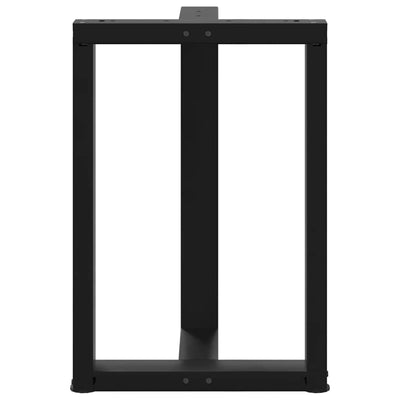 ruokapöydän jalat T-muotoiset 2 kpl musta 50x35x(72-73)cm teräs
