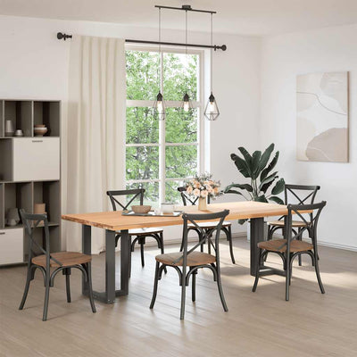 ruokapöydän jalat T-muotoiset 2 kpl antrasiitti 50x35x(72-73)cm