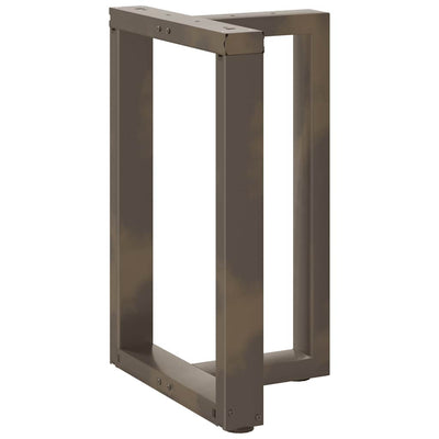 ruokapöydän jalat T-muotoiset 2kpl luonnonteräs 50x35x(72-73)cm