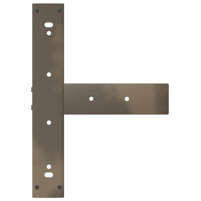 ruokapöydän jalat T-muotoiset 2kpl luonnonteräs 50x35x(72-73)cm