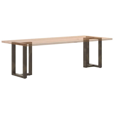 ruokapöydän jalat T-muotoiset 2kpl luonnonteräs 50x35x(72-73)cm