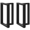 ruokapöydän jalat T-muotoiset 2 kpl musta 60x35x(72-73)cm teräs