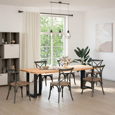 ruokapöydän jalat T-muotoiset 2 kpl musta 60x35x(72-73)cm teräs