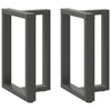 ruokapöydän jalat U-muotoiset 2 kpl 60x35x(72-73) cm