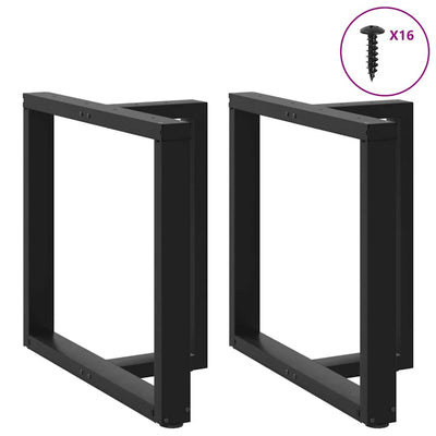 ruokapöydän jalat T-muotoiset 2 kpl musta 70x35x(72-73)cm teräs