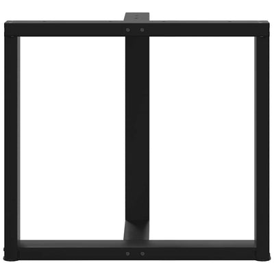 ruokapöydän jalat T-muotoiset 2 kpl musta 70x35x(72-73)cm teräs
