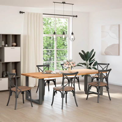 ruokapöydän jalat T-muotoiset 2 kpl antrasiitti 70x35x(72-73)cm