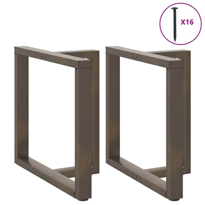 ruokapöydän jalat T-muotoiset 2kpl luonnonteräs 70x35x(72-73)cm