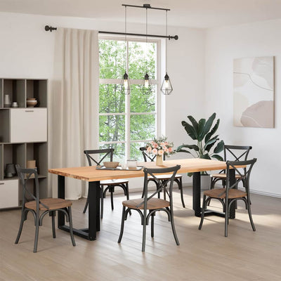 ruokapöydän jalat T-muotoiset 2 kpl musta 80x35x(72-73)cm teräs