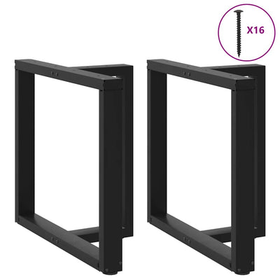 ruokapöydän jalat T-muotoiset 2 kpl musta 80x35x(72-73)cm teräs