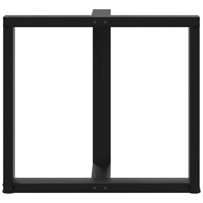 ruokapöydän jalat T-muotoiset 2 kpl musta 80x35x(72-73)cm teräs