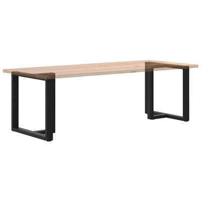 ruokapöydän jalat T-muotoiset 2 kpl musta 80x35x(72-73)cm teräs
