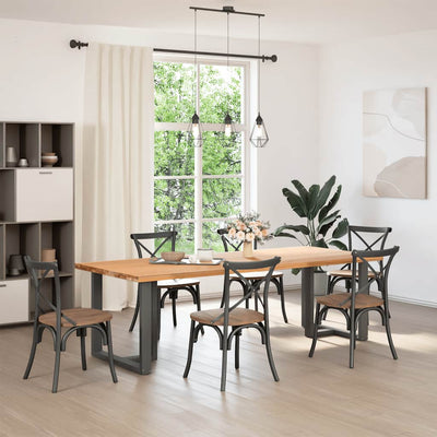 ruokapöydän jalat U-muotoiset 2 kpl 80x35x(72-73) cm