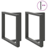 ruokapöydän jalat U-muotoiset 2 kpl 80x35x(72-73) cm