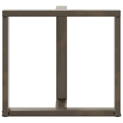 ruokapöydän jalat T-muotoiset 2kpl luonnonteräs 80x35x(72-73)cm