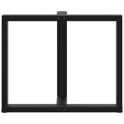 ruokapöydän jalat T-muotoiset 2 kpl musta 90x35x(72-73)cm teräs