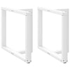 ruokapöydän jalat T-muotoiset 2 kpl valkoinen 90x35x(72-73) cm
