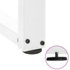 ruokapöydän jalat T-muotoiset 2 kpl valkoinen 90x35x(72-73) cm