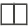 ruokapöydän jalat U-muotoiset 2 kpl 90x35x(72-73) cm