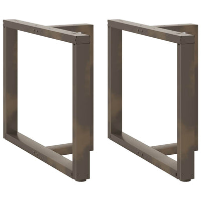 ruokapöydän jalat T-muotoiset 2kpl luonnonteräs 90x35x(72-73)cm
