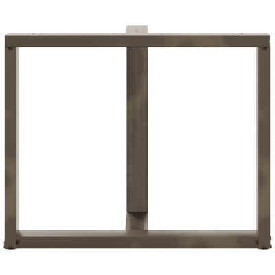 ruokapöydän jalat T-muotoiset 2kpl luonnonteräs 90x35x(72-73)cm