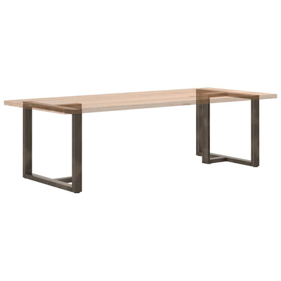 ruokapöydän jalat T-muotoiset 2kpl luonnonteräs 90x35x(72-73)cm