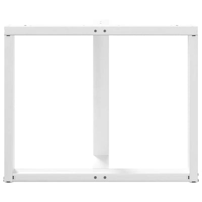 ruokapöydän jalat T-muotoiset 2 kpl valkoinen 100x35x(72-73) cm