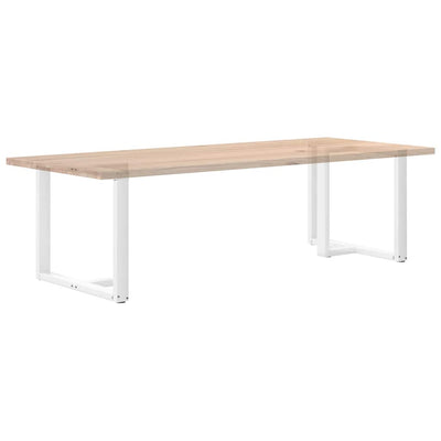 ruokapöydän jalat T-muotoiset 2 kpl valkoinen 100x35x(72-73) cm