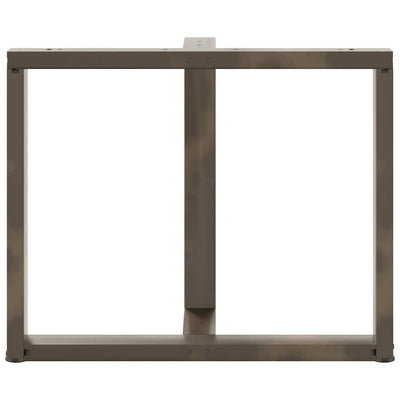 ruokapöydän jalat T-muotoiset 2 kpl 100x35x(72-73) cm teräs