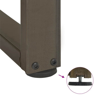 ruokapöydän jalat T-muotoiset 2 kpl 100x35x(72-73) cm teräs