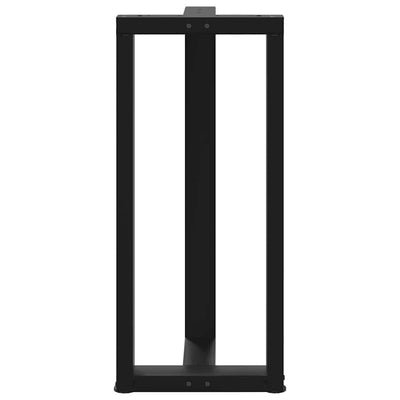 Musta baaripöydän jalat t-muotoiset Virginea 40x35x(90-91)cm (2 kpl teräs)