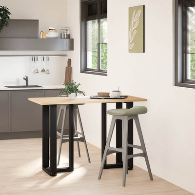 Baaripöydän jalat T-muotoiset 2 kpl musta 50x35x(90-91)cm teräs