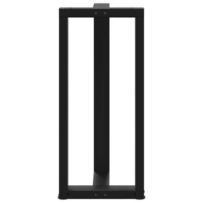 Baaripöydän jalat T-muotoiset 2 kpl musta 50x35x(90-91)cm teräs