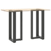 Baaripöydän jalat T-muotoiset 2 kpl 50x35x(90-91) cm teräs