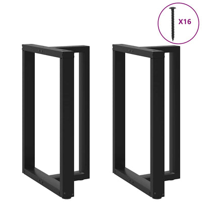 Baaripöydän jalat T-muotoiset 2 kpl musta 60x35x(90-91)cm teräs