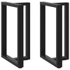 Baaripöydän jalat T-muotoiset 2 kpl musta 60x35x(90-91)cm teräs