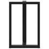 Baaripöydän jalat T-muotoiset 2 kpl musta 60x35x(90-91)cm teräs