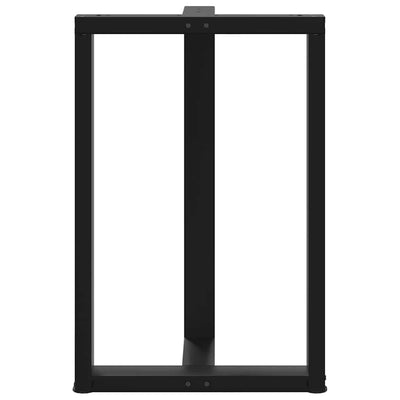 Baaripöydän jalat T-muotoiset 2 kpl musta 60x35x(90-91)cm teräs