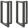 Baaripöydän jalat T-muotoiset 2 kpl 60x35x(90-91) cm teräs
