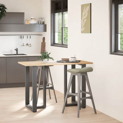 Baaripöydän jalat T-muotoiset 2 kpl 60x35x(90-91) cm teräs