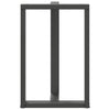 Baaripöydän jalat T-muotoiset 2 kpl 60x35x(90-91) cm teräs