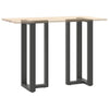 Baaripöydän jalat T-muotoiset 2 kpl 40x35x(100-101) cm teräs