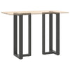 Baaripöydän jalat T-muotoiset 2 kpl 50x35x(100-101) cm teräs