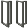 Baaripöydän jalat T-muotoiset 2 kpl 60x35x(100-101) cm teräs
