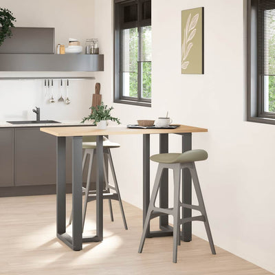 Baaripöydän jalat T-muotoiset 2 kpl 60x35x(100-101) cm teräs
