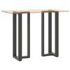 Baaripöydän jalat T-muotoiset 2 kpl 50x35x(110-111) cm teräs